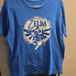 Zelda Blue Short Sleeve Shirt 2xl